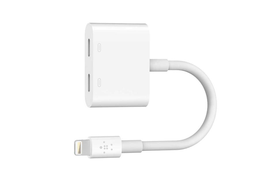 <p>The greatest frustration with the iPhone 7 may not even be the absent audio jack (Apple did, after all, include an adapter). Instead, it’s the inability to listen to music with the Lightning Audio headphones while your phone is charging. Belkin’s new RockStar solves this problem with a simple, straightforward adapter. One lightning port facilitates charging, while the other lets you listen to music. The device is compatible with any lightning device that runs iOS 10 or later.</p> <p><strong>To buy:</strong> <a rel="nofollow noopener" href="https://www.amazon.com/Belkin-Lightning-Charge-RockStar-iPhone/dp/B01LXFKSNA/" target="_blank" data-ylk="slk:amazon.com;elm:context_link;itc:0;sec:content-canvas" class="link ">amazon.com</a>, $40</p>