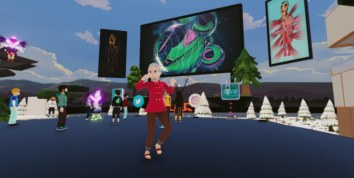 A "rave" within the browser-based virtual world "Decentraland" was held on January 20, 2022.