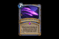 <p>Mage's version of the Paladin spell Avenging Wrath costs one more mana, does one more damage, but hits fewer targets. Is that worth it? Maybe, but we don't believe that more than one copy will be making it into many decks. </p>