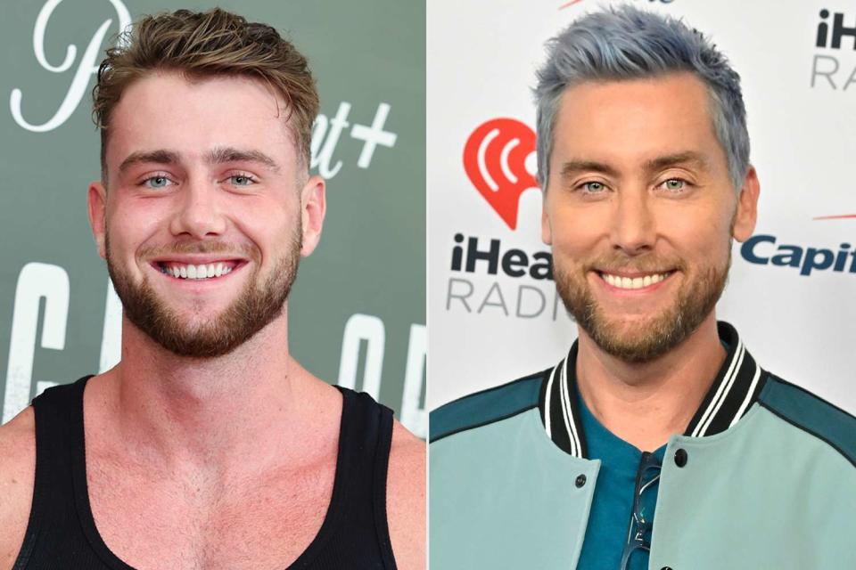 <p>Randy Shropshire/Getty; David Becker/Getty </p> Harry Jowsey (left) and Lance Bass