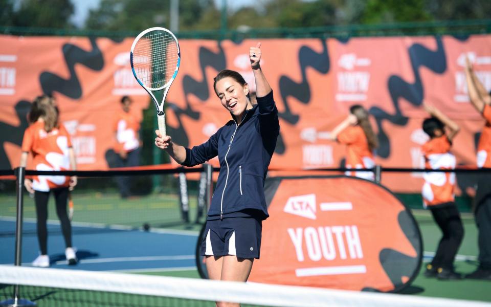 Duchess of Cambridge celebrates during the match - Jeremy Selwyn