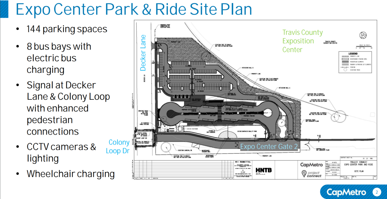 A schematic shows the proposed Expo Center Ranch Park-and-Ride on the new Pleasant Valley MetroRapid line.