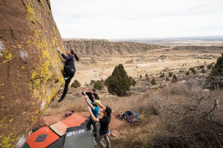 Nina Williams bouldering skills falling how to