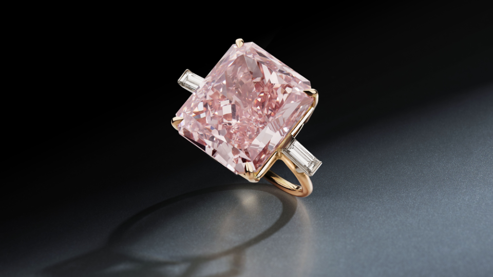Fancy intense pink diamond weighing 20.19 carats