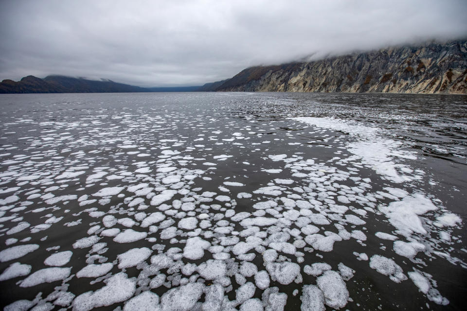 KAMCHATKA TERRITORY, RUSSIA - OCTOBER 5, 2020: A view of Avacha Bay off the Kamchatka Peninsula. On October 1, the Pacific coast saw a mass stranding of marine animals, with the local authorities reporting on sea water pollution presumably caused by industrial oil. Yelena Vereshchaka/TASS (Photo by Yelena Vereshchaka\TASS via Getty Images)