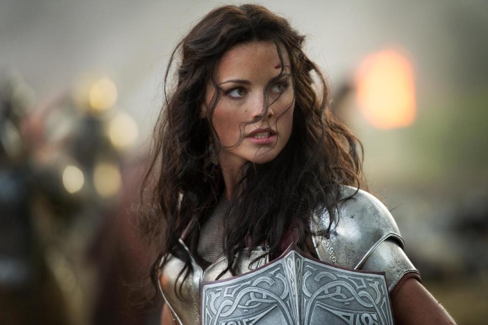 This publicity photo released by Walt Disney Studios and Marvel shows Jaimie Alexander in a scene from "Thor: The Dark World." (AP Photo/Walt Disney Studios/Marvel, Jay Maidment)