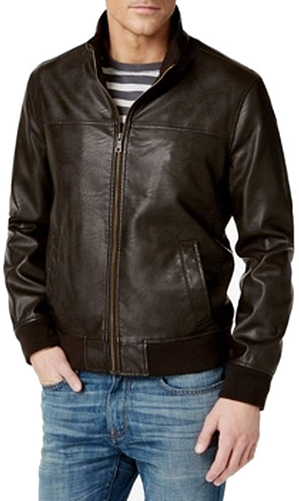 Tommy-Hilfiger-Smooth-Lamb-Faux-Leather-Bomber-Jacket best leather jackets