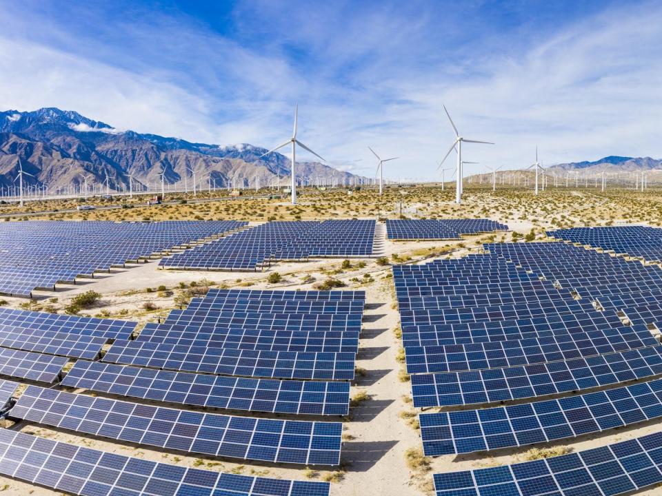 Solar panels and wind turbines are on the up, but coal usage must fall by 13 per cent around the world each year if we are to have a hope of hitting the targets of the Paris climate agreement, scientists say: Getty