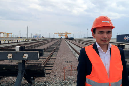 Asset Seisenbek, head of the commercial department at the Khorgos Gateway dry port, is seen in Khorgos, Kazakhstan May 17, 2017. Picture taken May 17, 2017. REUTERS/Sue-Lin Wong
