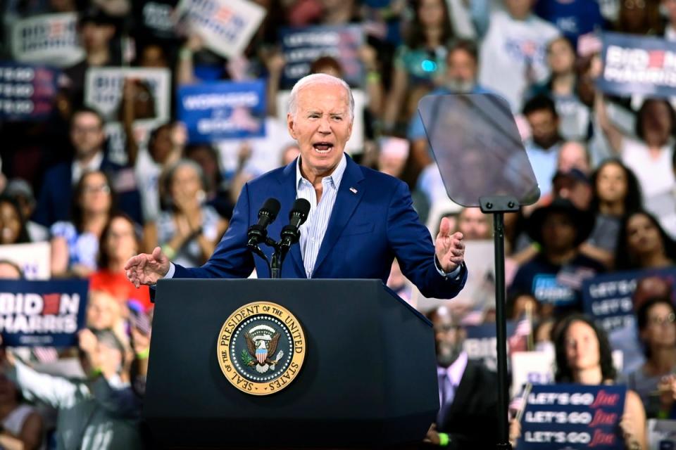 Joe Biden, pictured at a campaign event on June 28, addressed his poor debate performance (AP)