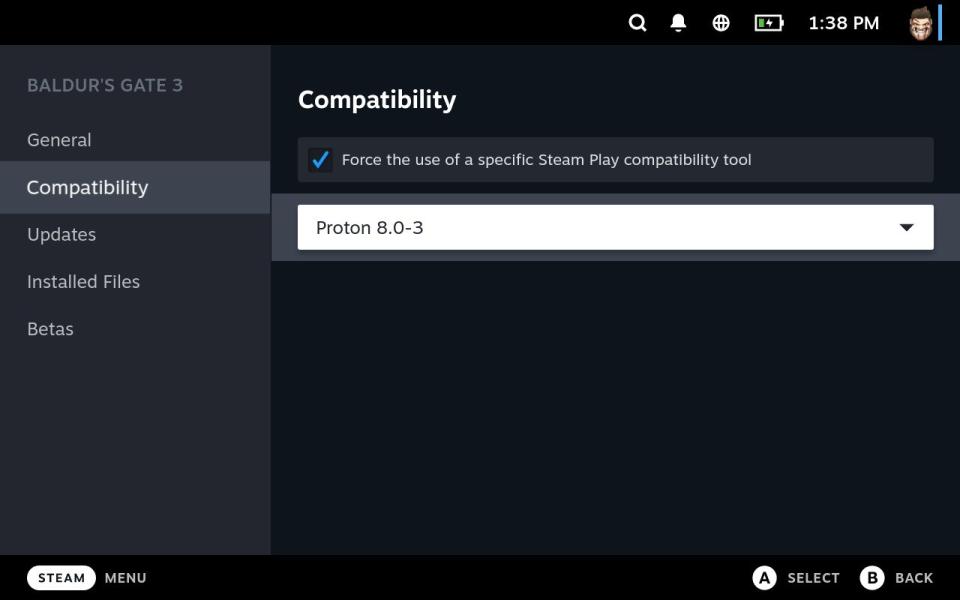 Steam Deck Proton compatibility