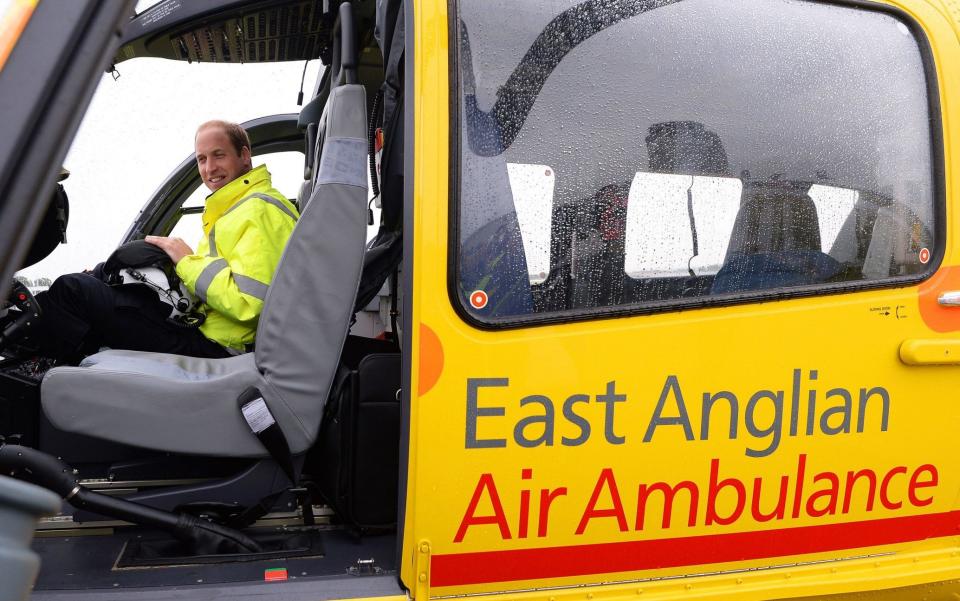 The former RAF search and rescue helicopter pilot worked as a co-pilot transporting patients to hospital from emergencies ranging from road accidents to heart attacks - PA