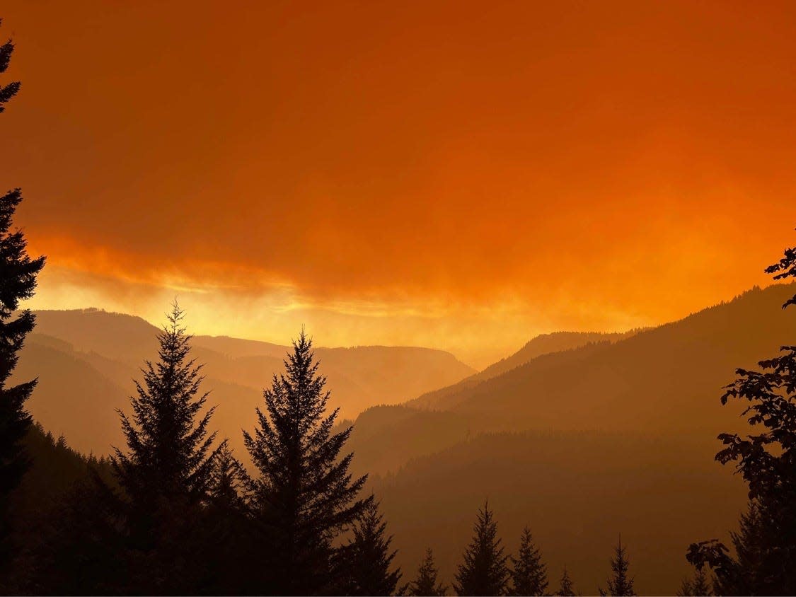 Cedar Creek Fire, Local Initial Attack; Taken Near Huckleberry Lookout.