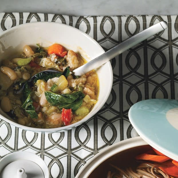 Barley Soup with Greens, Fennel, Lemon, and Dill