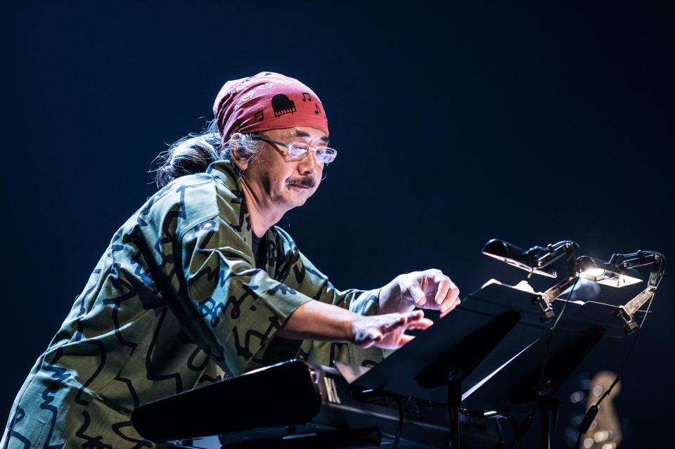 PARIS, FRANCE - NOVEMBER 17: Nobuo Uematsu performs at La Cigale on November 17, 2012 in Paris, France. (Photo by David Wolff - Patrick/Redferns via Getty Images)