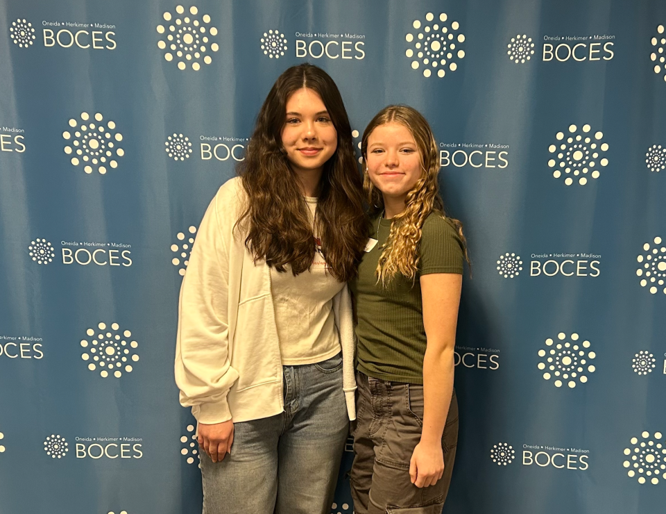 Carlie Lasure and Aurora Boulay, sophomores at Westmoreland public high school, took the 'Creating a Food Forest’ seminar at the Mohawk Valley Youth Climate Summit.