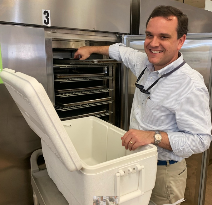 Vic Bailey IV delivering meals for Mobile Meals of Spartanburg during the 2020 Share the Love Event.