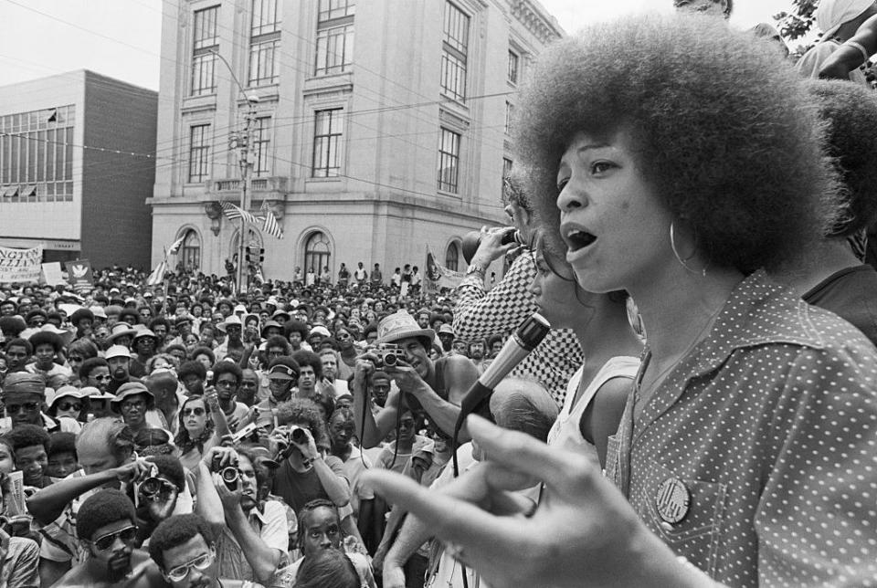 Angela Davis at a protest