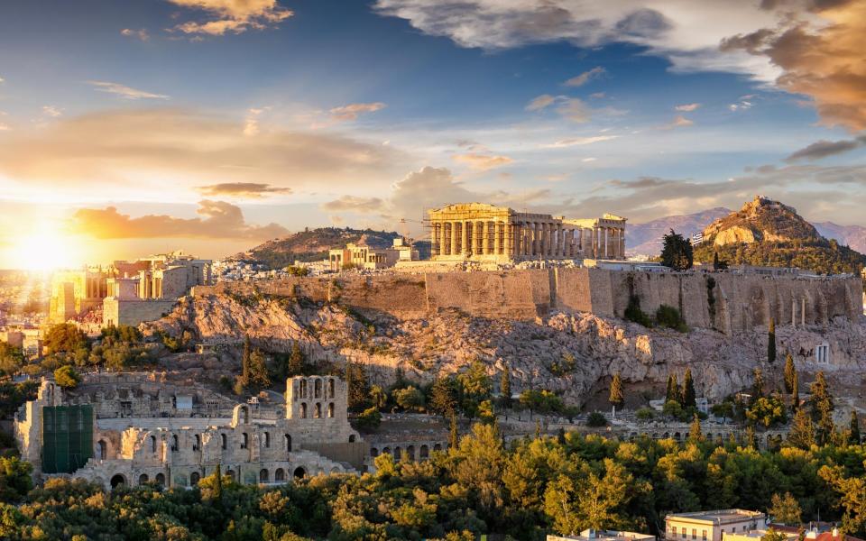 The Parthenon at sunset - Getty