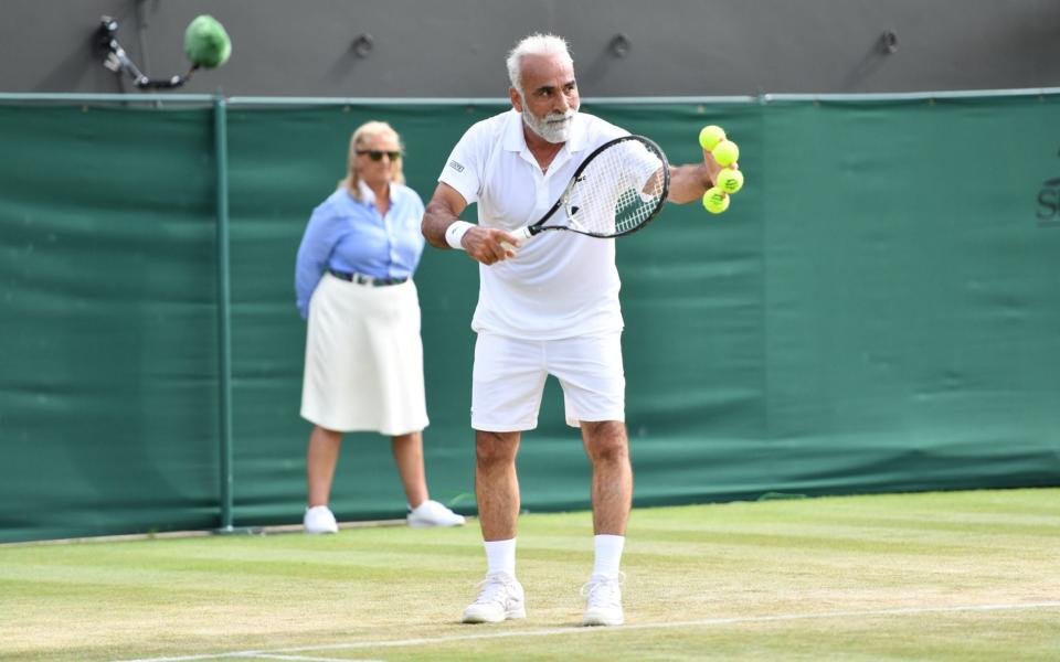 Mansour Bahrami had the Court No 1 crowd in hysterics  - PAUL GROVER FOR THO TELEGRAPH