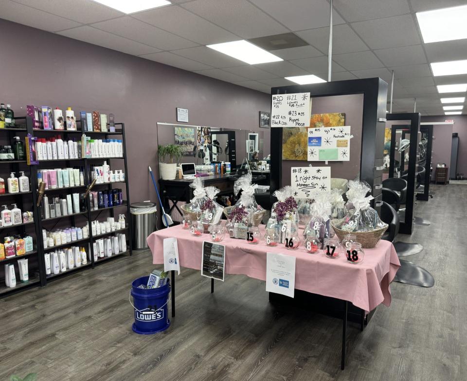 The interior of the Hair With Flare salon in Danielson.