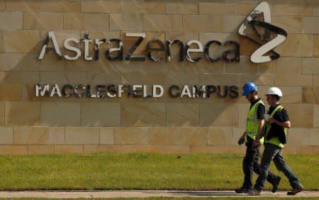 A sign is seen at an AstraZeneca site in Macclesfield, central England May 19, 2014. REUTERS/Phil Noble/File Photo