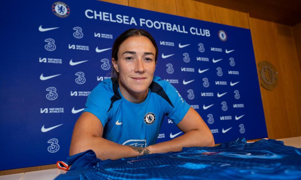 <span>Lucy Bronze, who won the WSL with Liverpool and Manchester City, signs for Chelsea, the 2024 champions.</span><span>Photograph: Darren Walsh/Chelsea FC/Getty Images</span>