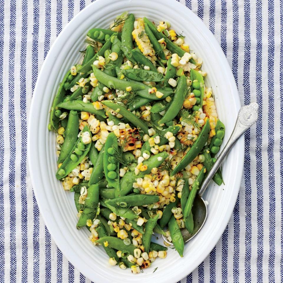 Andrew Zimmern's Grilled Corn and Snap Pea Salad