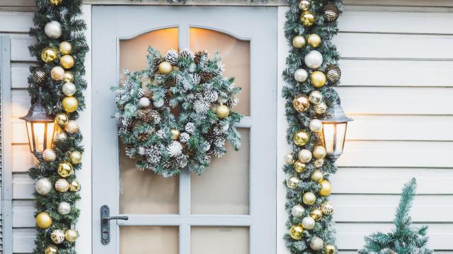 Gold Leaf Square Wreath - Lia Griffith