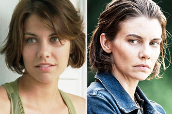 Lauren Cohan as Maggie then vs now