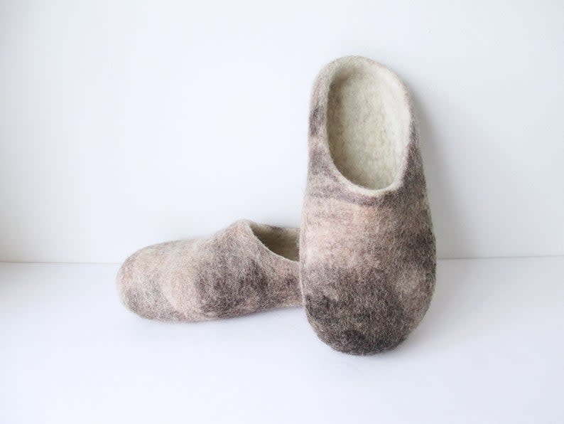 Felted Wool Slippers. Image via Etsy.