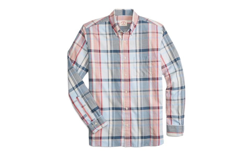 Brooks Brothers plaid summer twill sport shirt