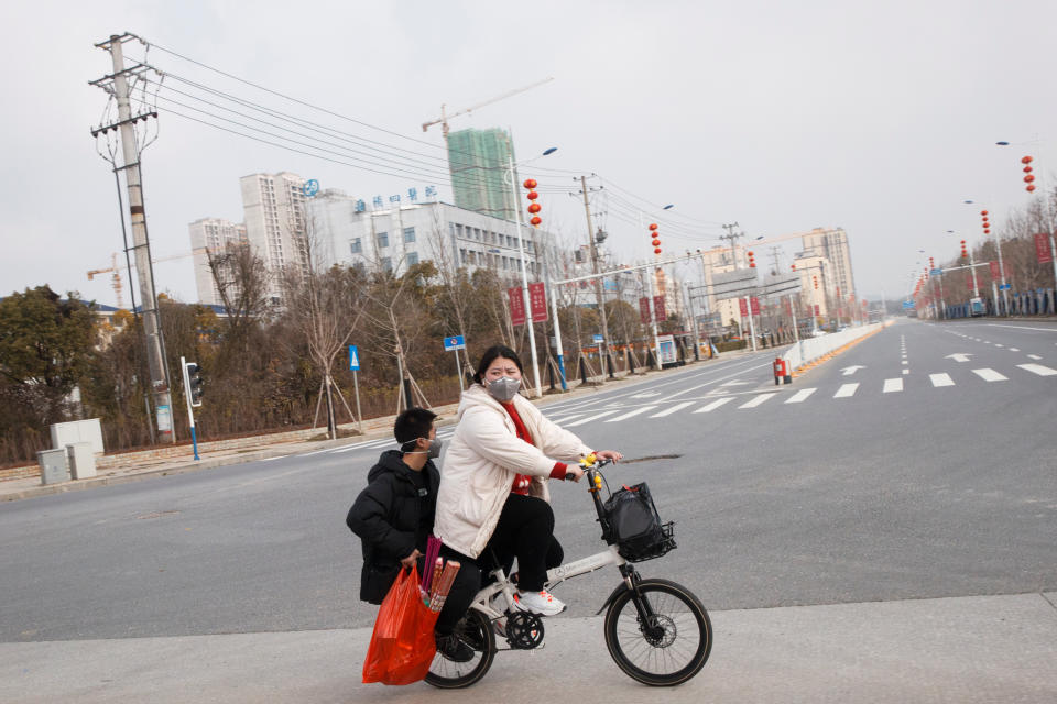 Leere Straßen auch in Yunxi in der Hunan-Provinz an der Grenze zu Hubei. (Bild: Reuters/Thomas Peter)