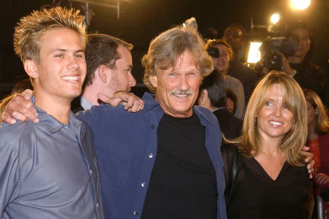 <p>Jean-Paul Aussenard/WireImage</p> Kris Kristofferson with kids Jesse and Tracy.