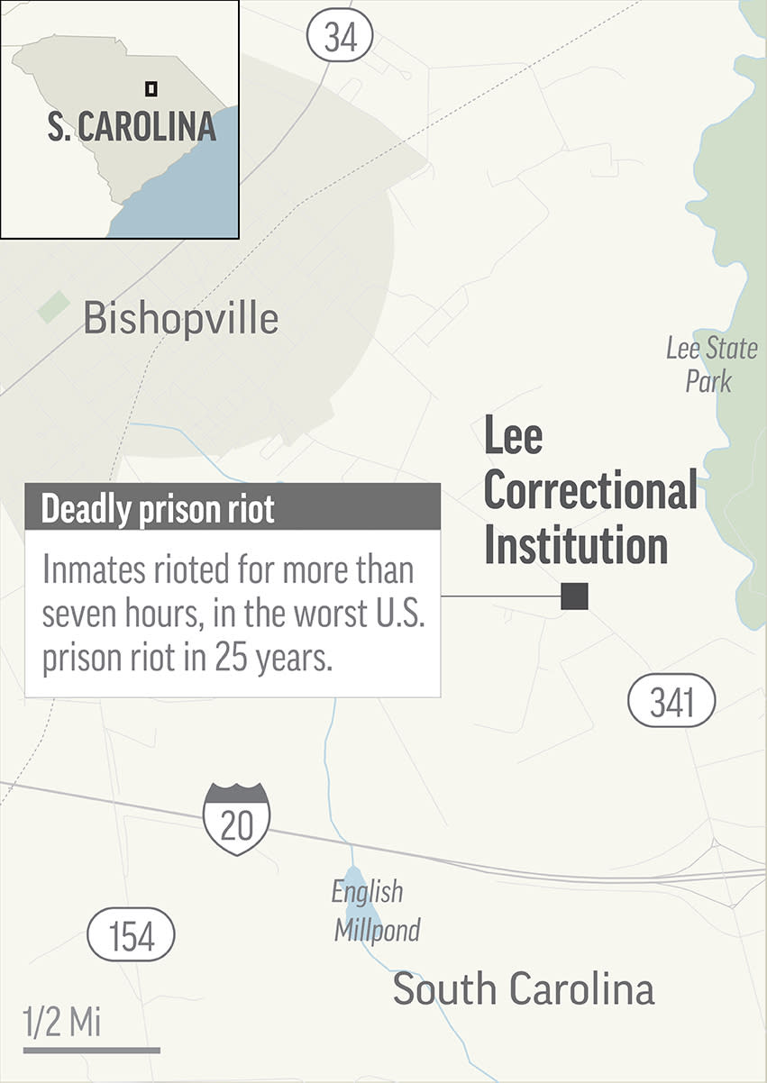 The riot took place at a prison in South Carolina (Picture: AP)