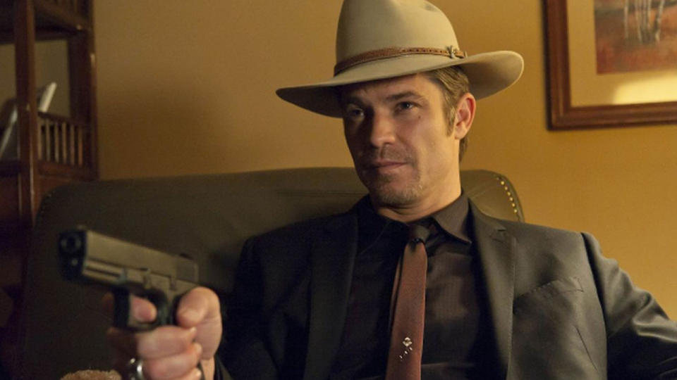 Timothy Olyphant as Raylan on Justified