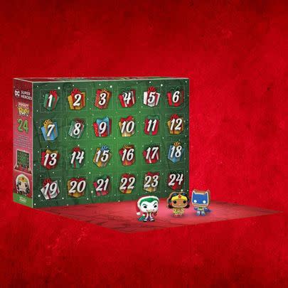 A DC Super Heroes Funko Pop calendar