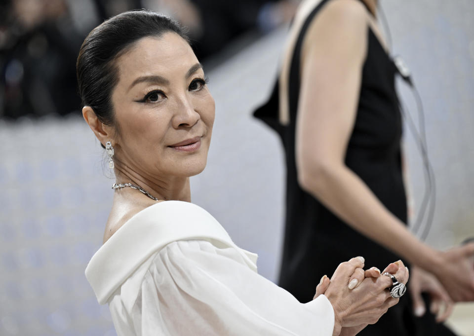 Michelle Yeoh attends The Metropolitan Museum of Art's Costume Institute benefit gala celebrating the opening of the "Karl Lagerfeld: A Line of Beauty" exhibition on Monday, May 1, 2023, in New York. (Photo by Evan Agostini/Invision/AP)