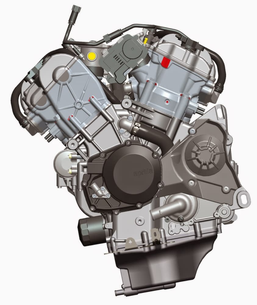 APRILIA的V4引擎為65度夾角設計。