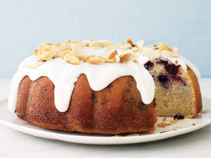 Cherry-berry almond fruit cake