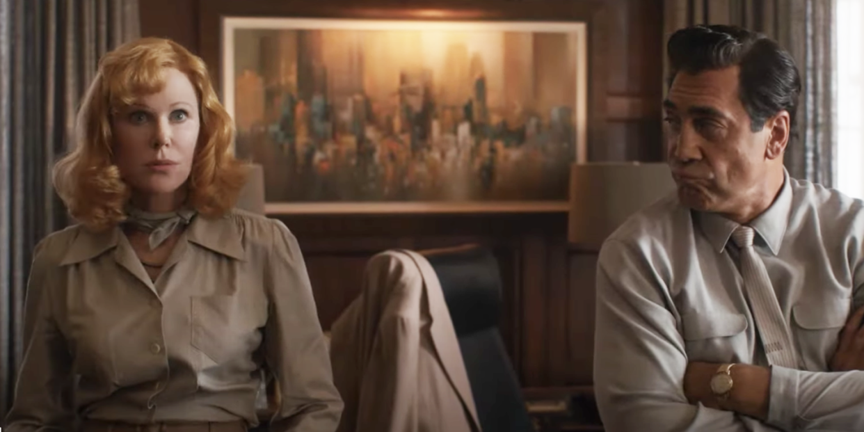 Writer and director Aaron Sorkin responds to backlash over casting Javier Bardem and Nicole Kidman in <em>Being the Ricardos</em>. (Photo: Amazon Prime Video)