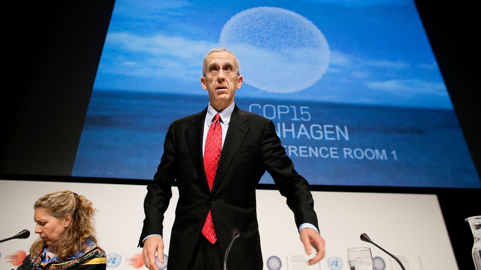 In this 2009 photo, Todd Stern, US special envoy for climate change, listens to questions during a press conference in the Bella Center in Copenhagen. - Jens Astrup/AFP/Getty Images