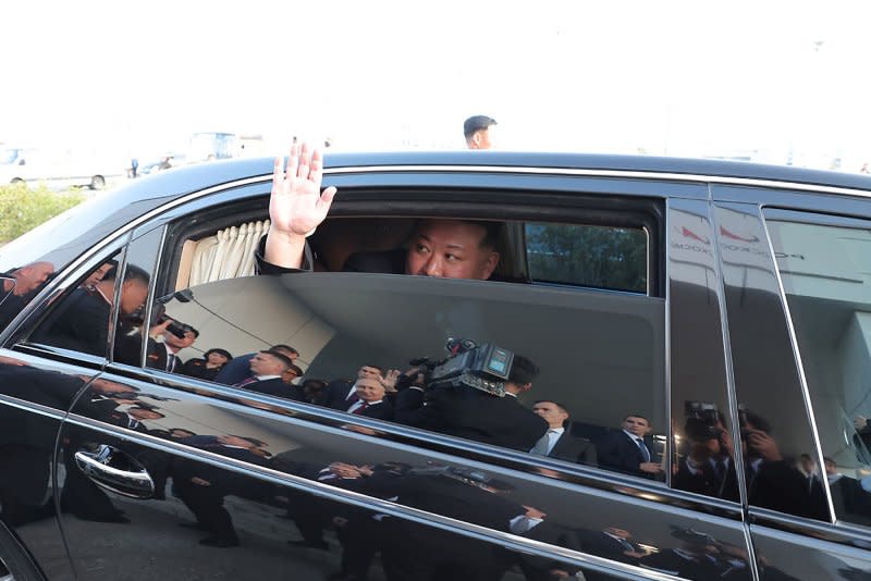North Korean leader Kim Jong Un has frequently been seen in luxury vehicles, including a personal Maybach limousine, which he used during a visit to Russia in September. U.N. resolutions ban the export of luxury goods to North Korea. File Photo courtesy of KCNA/UPI