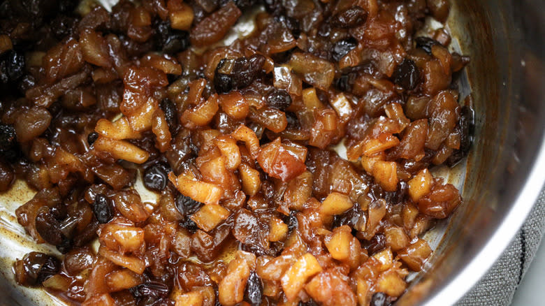 chutney in metal pot