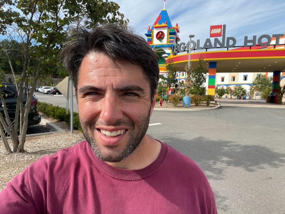 Ted Berg in front of Legoland.