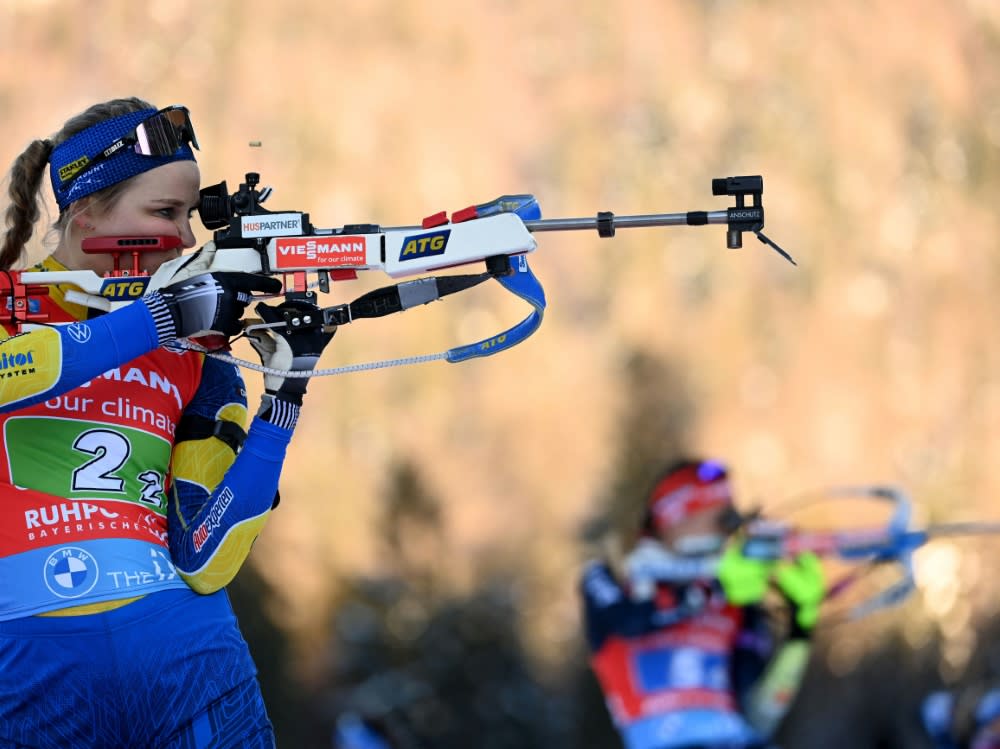 Nilsson schaffte es auch im Biathlon aufs Weltcup-Podium (CHRISTOF STACHE)