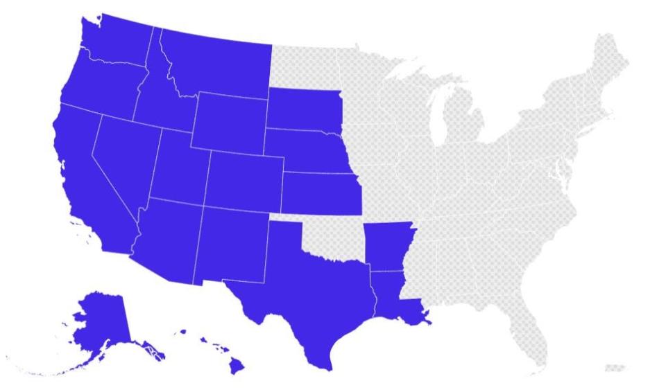 A map shows the states where organic walnuts were recalled in April 2024 after concerns over E. Coli contamination emerged. Health officials warned there were likely more cases that had yet to be reported.