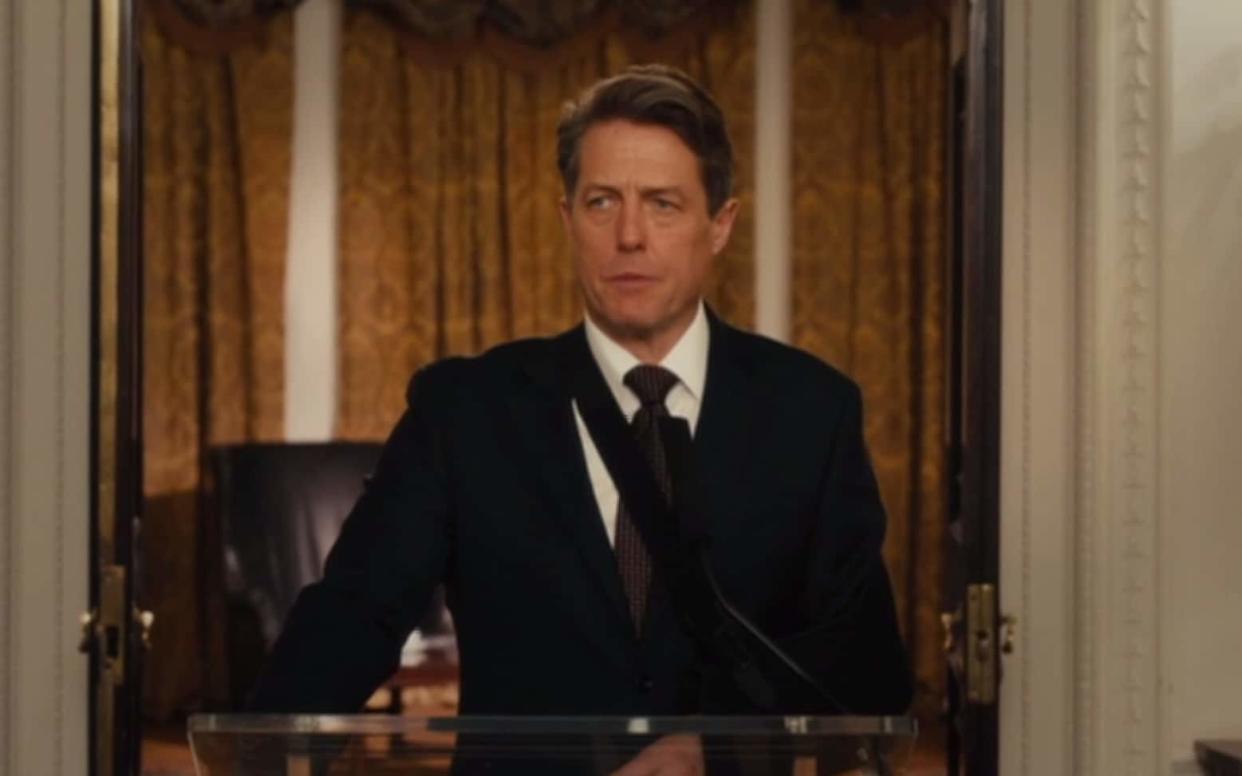 Hugh Grant in the Love Actually Comic Relief reunion