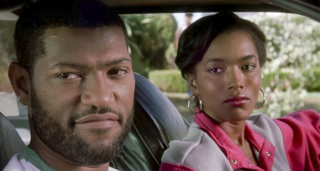 <p>Columbia</p> Laurence Fishburne and Angela Bassett in 'Boyz n the Hood'