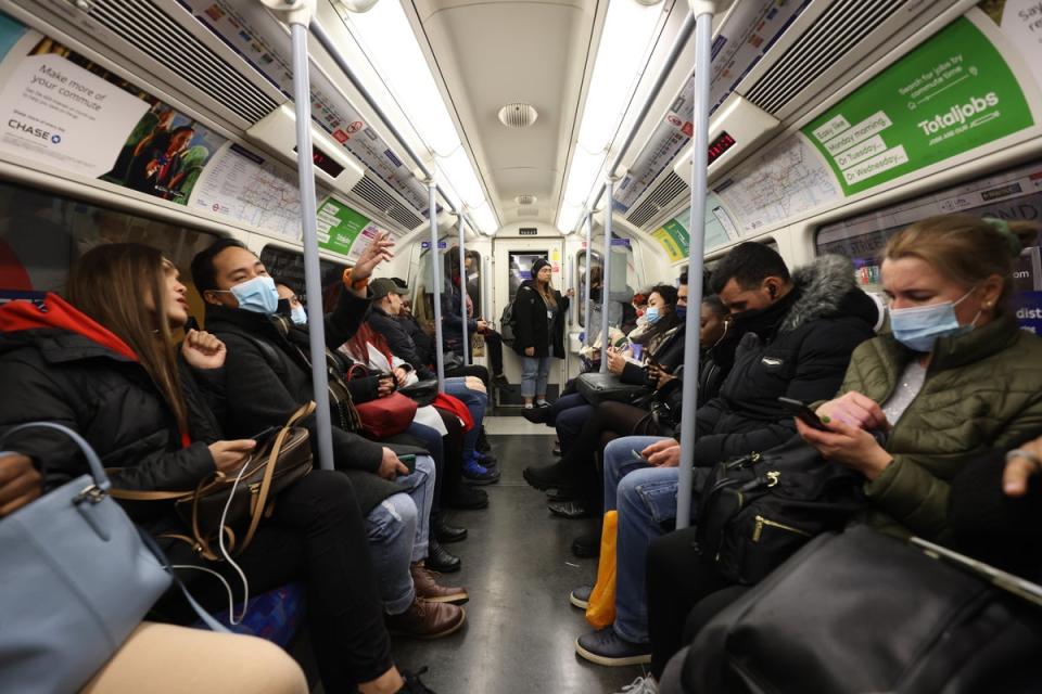 April saw Tube journeys back to around 90 per cent of the levels seen pre-Covid  (PA Wire)